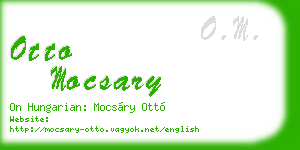 otto mocsary business card