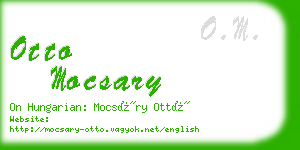 otto mocsary business card